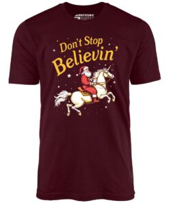 Don’t Stop Believin’ Santa Unicorn – Unisex T-Shirt