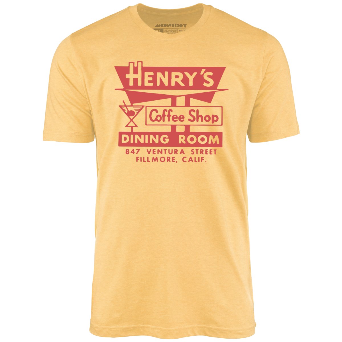 Henry's - Fillmore, CA - Vintage Restaurant - Unisex T-Shirt Henry's - Fillmore, CA - Vintage Restaurant - Unisex T-Shirt