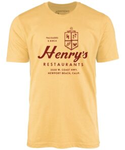 Henry’s – Newport Beach, CA – Vintage Restaurant – Unisex T-Shirt