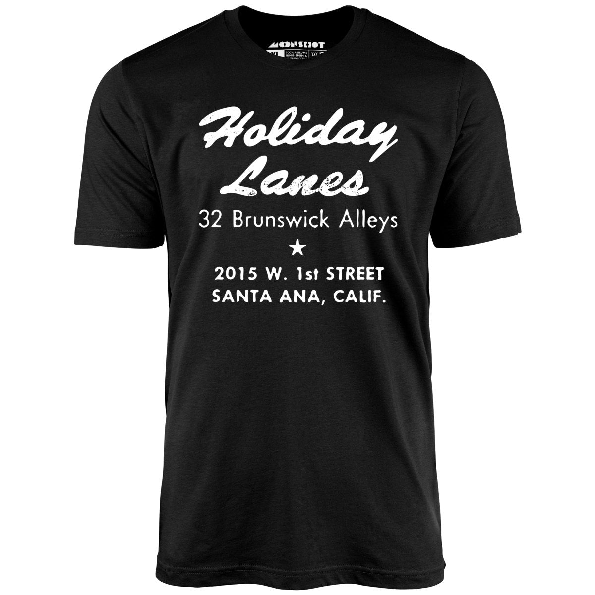 Holiday Lanes - Santa Ana, CA - Vintage Bowling Alley - Unisex T-Shirt Holiday Lanes - Santa Ana, CA - Vintage Bowling Alley - Unisex T-Shirt