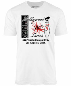 Hollywood Star Lanes – Los Angeles, CA – Vintage Bowling Alley – Unisex T-Shirt