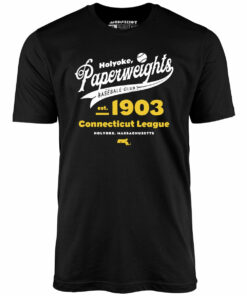 Holyoke Paperweights – Massachusetts – Vintage Defunct Baseball Teams – Unisex T-Shirt