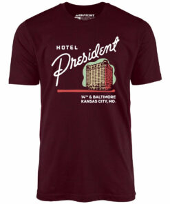Hotel President – Kansas City, MO – Vintage Hotel – Unisex T-Shirt