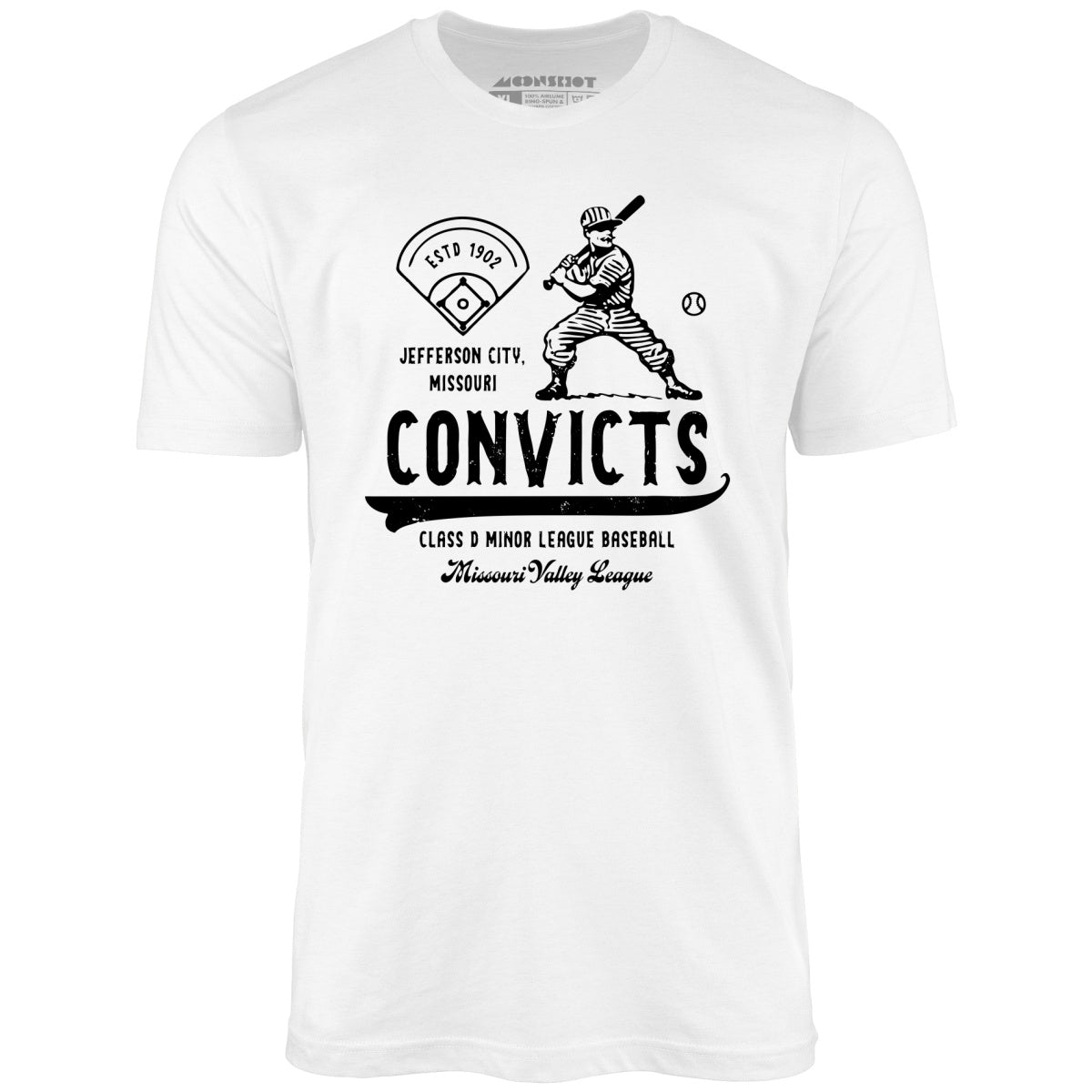 Jefferson City Convicts - Missouri - Vintage Defunct Baseball Teams - Unisex T-Shirt Jefferson City Convicts - Missouri - Vintage Defunct Baseball Teams - Unisex T-Shirt