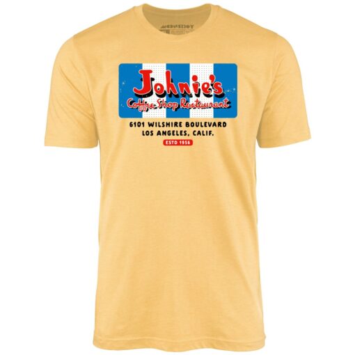 Johnie’s Coffee Shop – Los Angeles, CA – Vintage Restaurant – Unisex T-Shirt