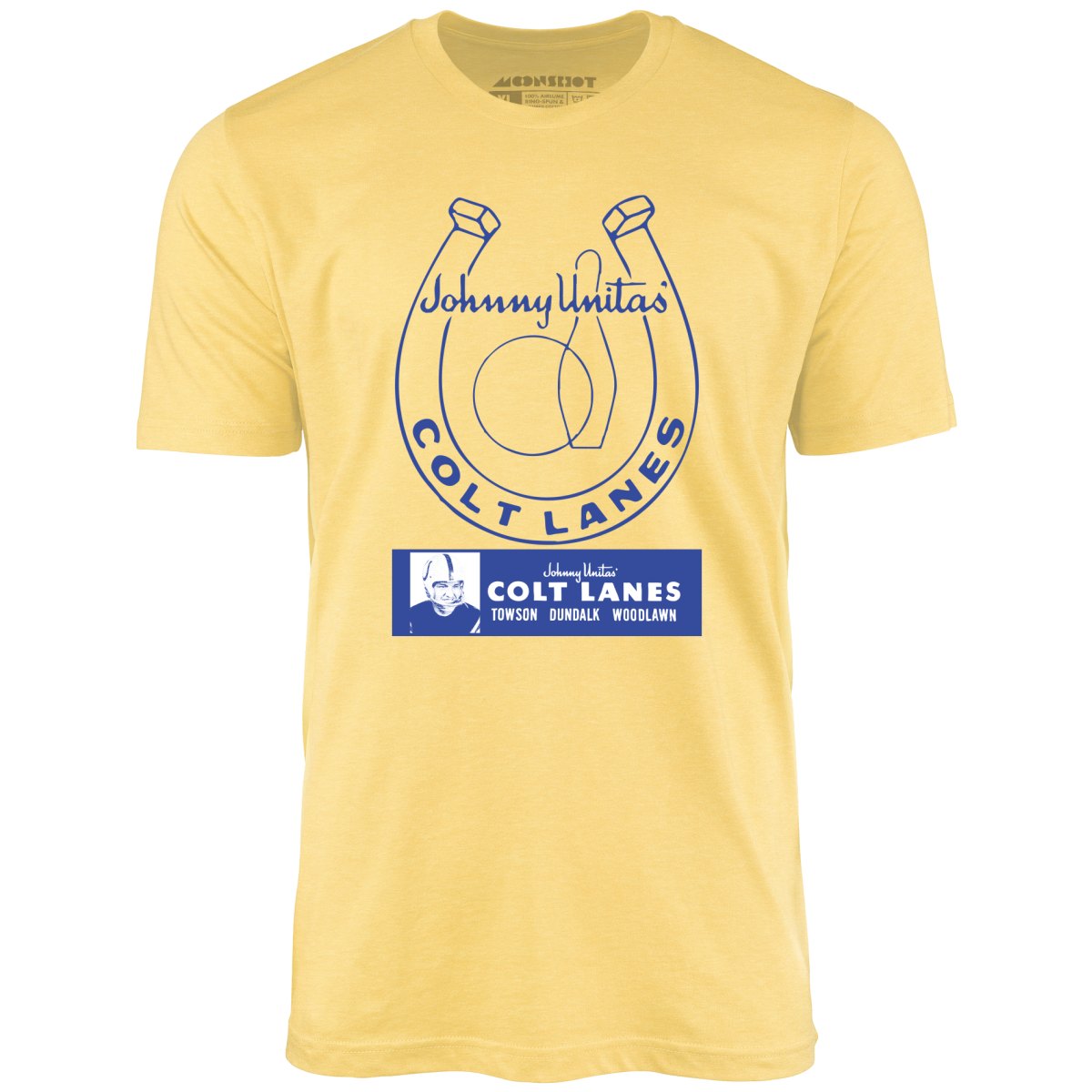 Johnny Unitas Colt Lanes - Maryland - Vintage Bowling Alley - Unisex T-Shirt Johnny Unitas Colt Lanes - Maryland - Vintage Bowling Alley - Unisex T-Shirt