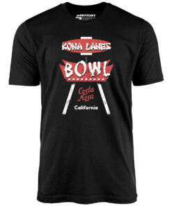 Kona Lanes – Costa Mesa, CA – Vintage Bowling Alley – Unisex T-Shirt