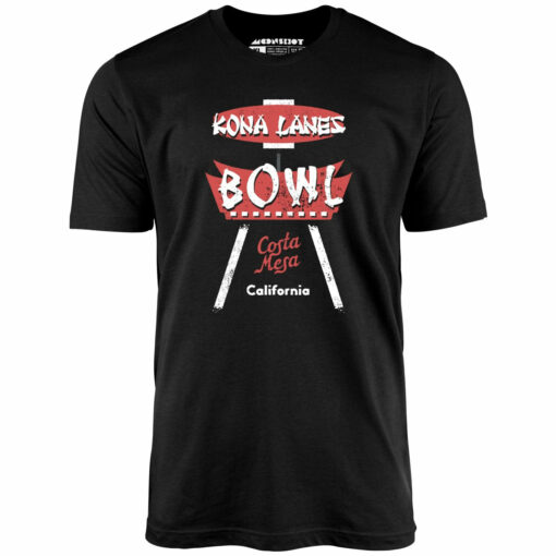 Kona Lanes – Costa Mesa, CA – Vintage Bowling Alley – Unisex T-Shirt
