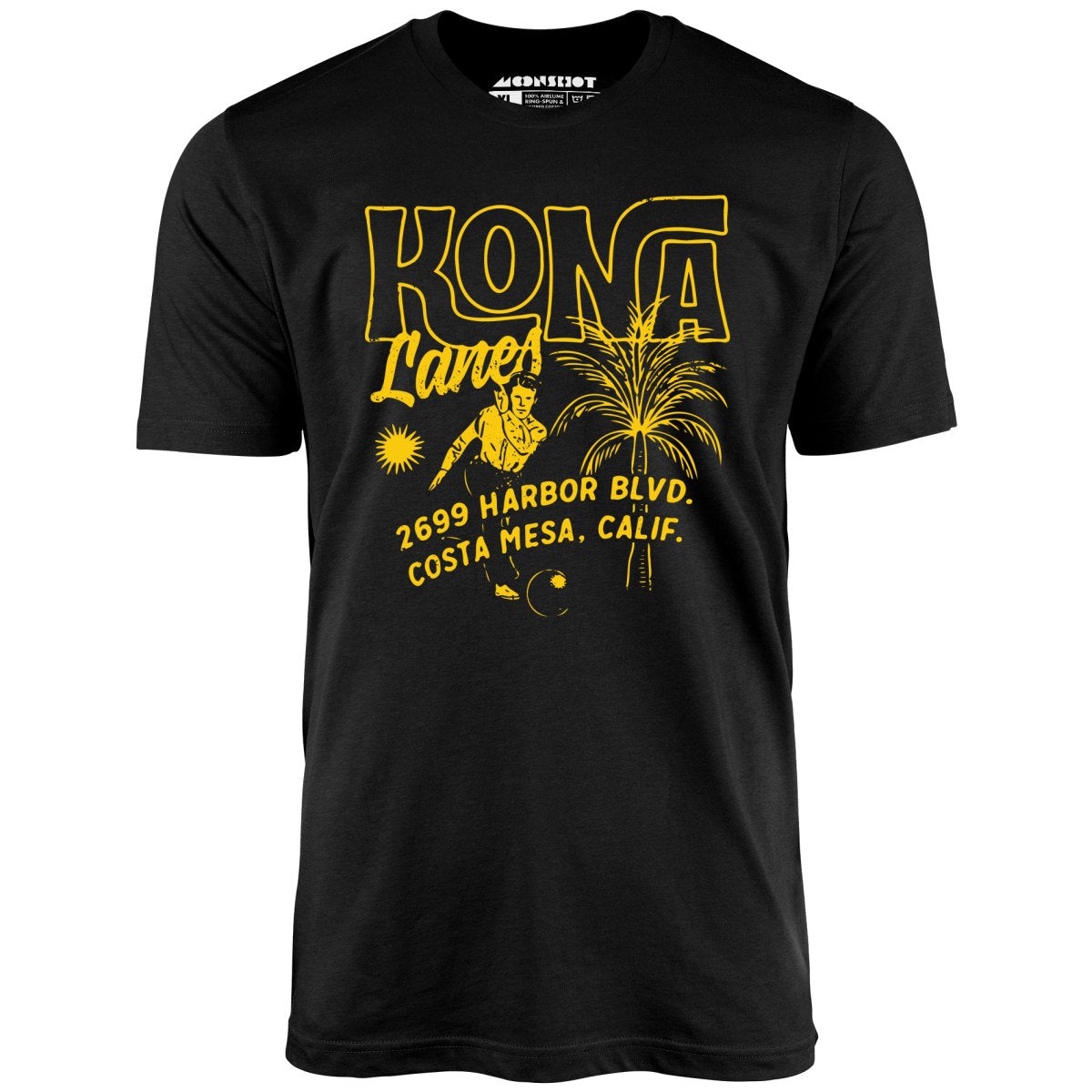 Kona Lanes v3 - Costa Mesa, CA - Vintage Bowling Alley - Unisex T-Shirt Kona Lanes v3 - Costa Mesa, CA - Vintage Bowling Alley - Unisex T-Shirt