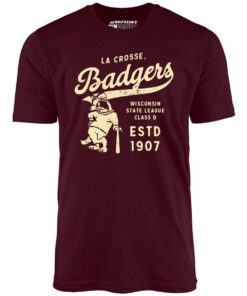 La Crosse Badgers – Wisconsin – Vintage Defunct Baseball Teams – Unisex T-Shirt