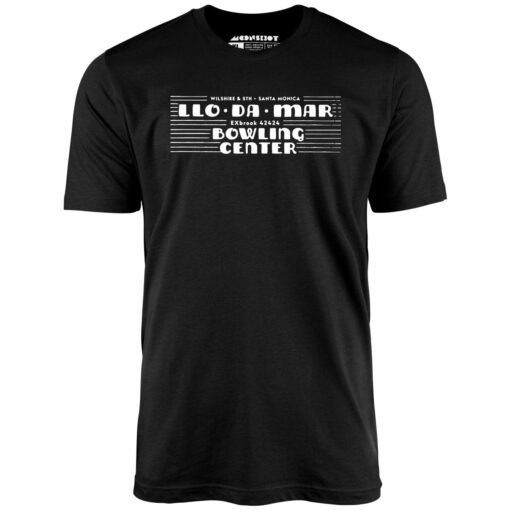 Llo-Da-Mar – Santa Monica, CA – Vintage Bowling Alley – Unisex T-Shirt