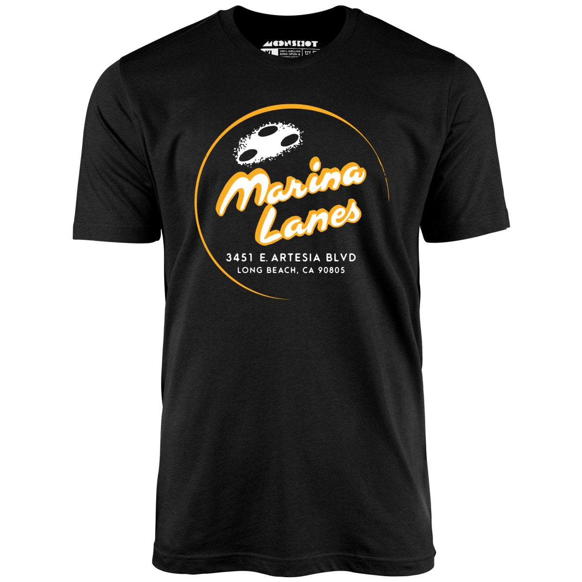 Marina Lanes - Long Beach, CA - Vintage Bowling Alley - Unisex T-Shirt Marina Lanes - Long Beach, CA - Vintage Bowling Alley - Unisex T-Shirt