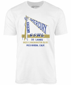 Mercury Bowl – Pico Rivera, CA – Vintage Bowling Alley – Unisex T-Shirt Mercury Bowl – Pico Rivera, CA – Vintage Bowling Alley – Unisex T-Shirt