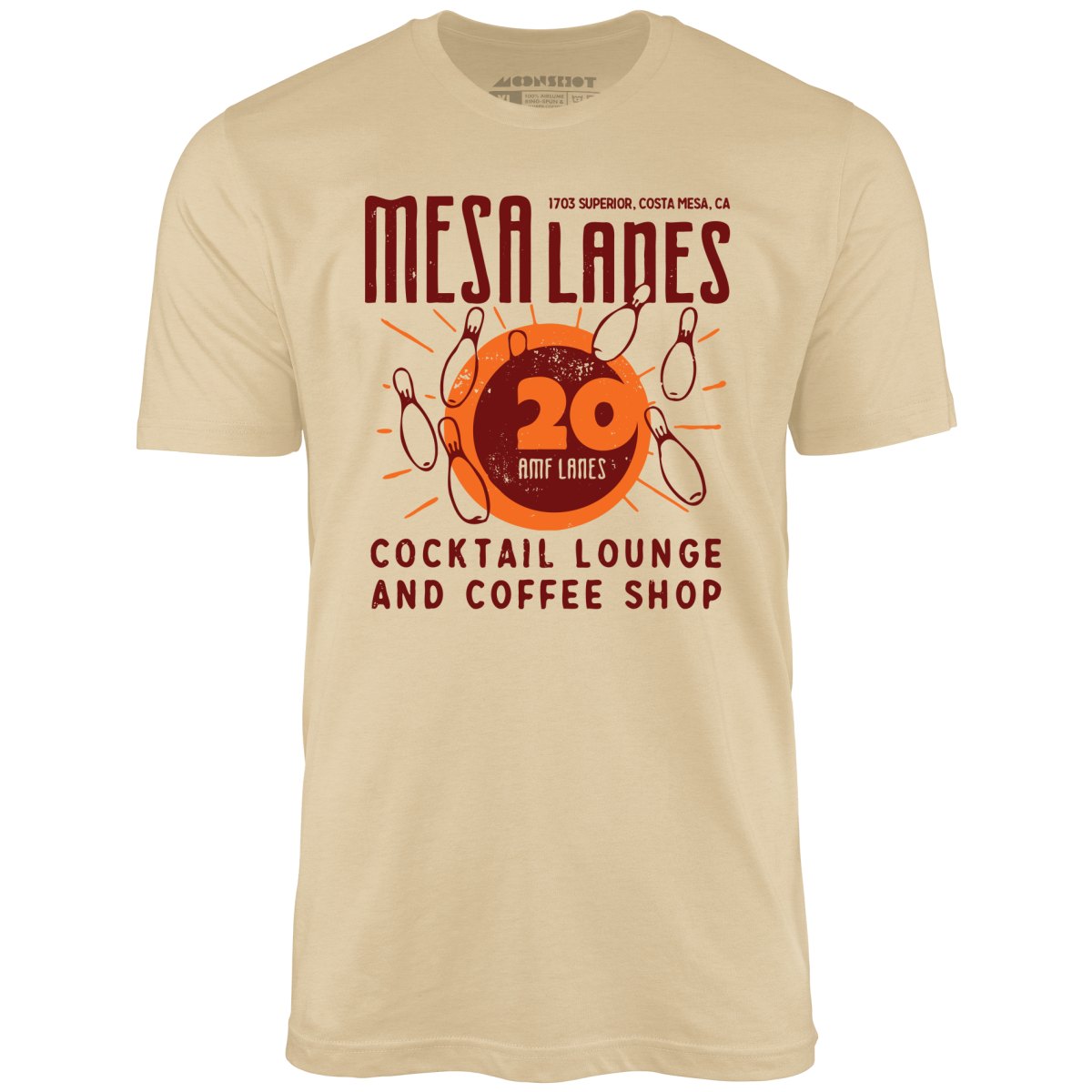 Mesa Lanes - Costa Mesa, CA - Vintage Bowling Alley - Unisex T-Shirt Mesa Lanes - Costa Mesa, CA - Vintage Bowling Alley - Unisex T-Shirt