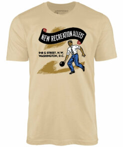 New Recreation Alleys – Washington D.C. – Vintage Bowling Alley – Unisex T-Shirt New Recreation Alleys – Washington D.C. – Vintage Bowling Alley – Unisex T-Shirt
