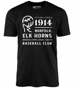 Norfolk Elk Horns – Nebraska – Vintage Defunct Baseball Teams – Unisex T-Shirt Norfolk Elk Horns – Nebraska – Vintage Defunct Baseball Teams – Unisex T-Shirt