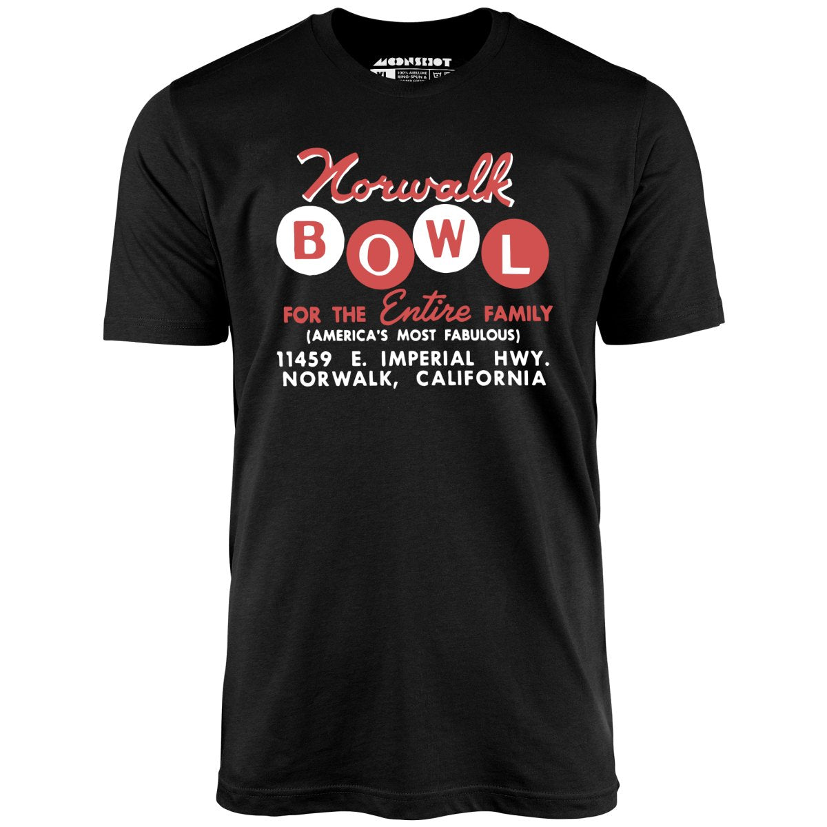 Norwalk Bowl - Norwalk, CA - Vintage Bowling Alley - Unisex T-Shirt Norwalk Bowl - Norwalk, CA - Vintage Bowling Alley - Unisex T-Shirt