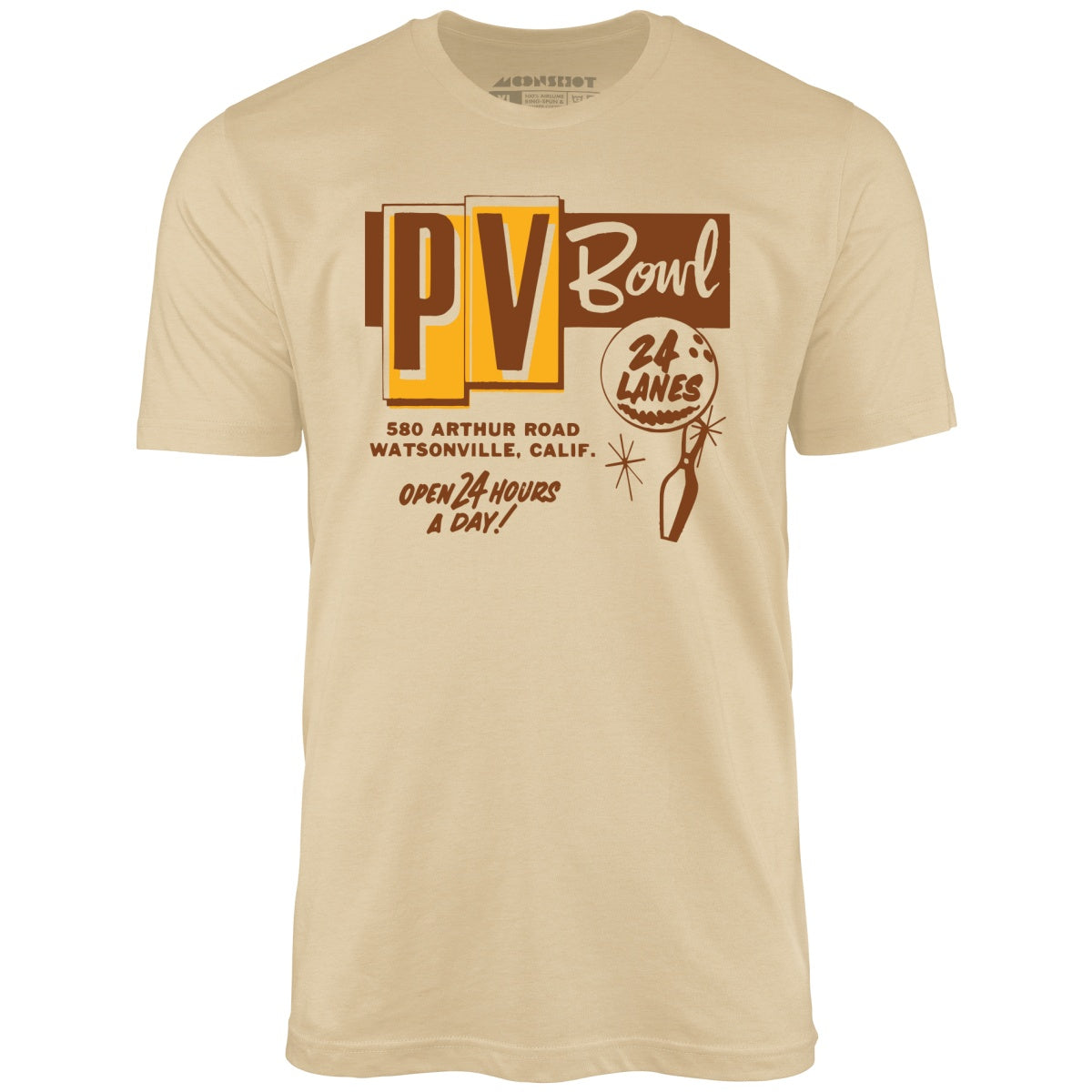 PV Bowl - Watsonville, CA - Vintage Bowling Alley - Unisex T-Shirt PV Bowl - Watsonville, CA - Vintage Bowling Alley - Unisex T-Shirt