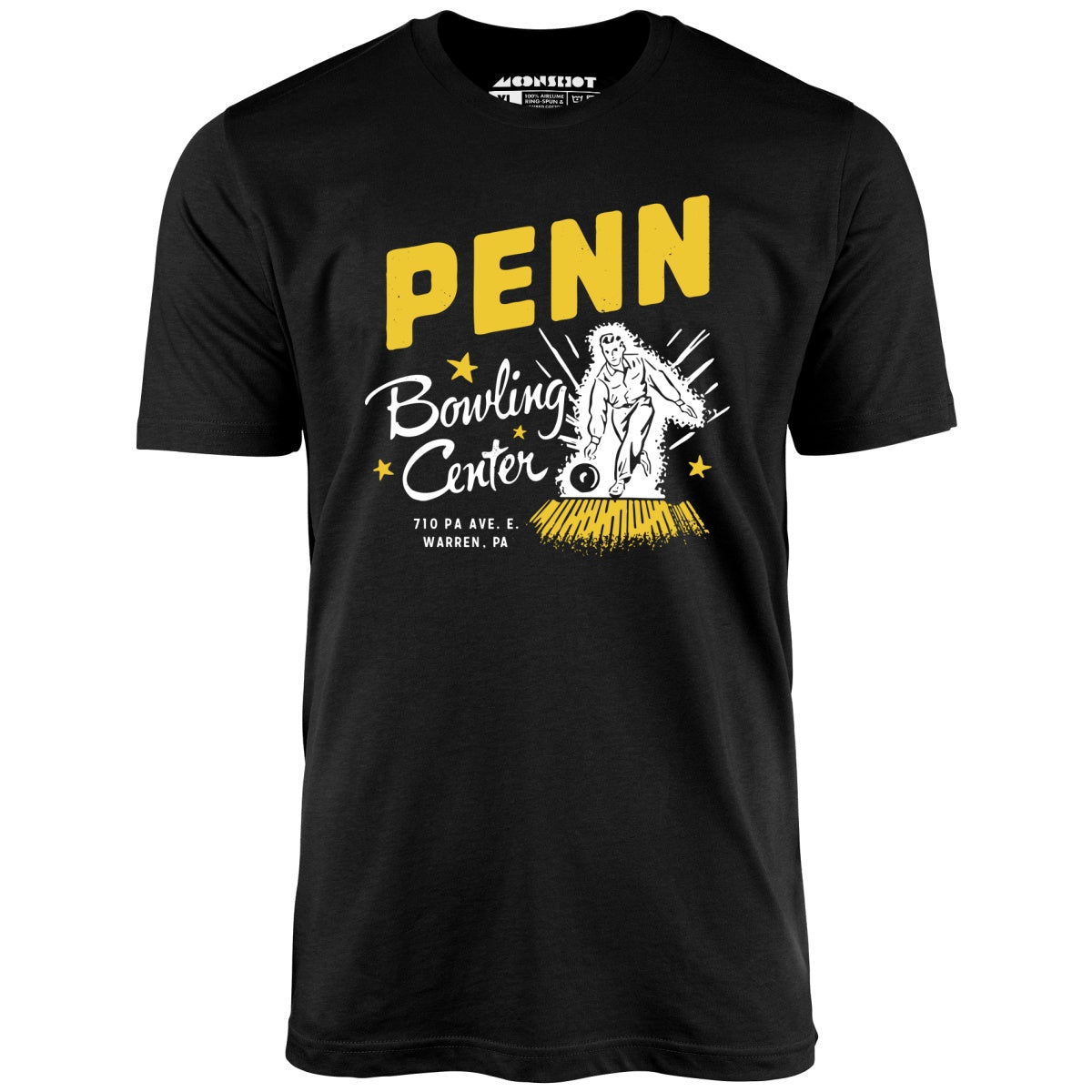 Penn Bowling Center - Warren, PA - Vintage Bowling Alley - Unisex T-Shirt Penn Bowling Center - Warren, PA - Vintage Bowling Alley - Unisex T-Shirt