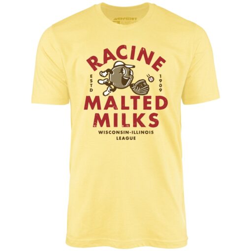 Racine Malted Milks- Wisconsin – Vintage Defunct Baseball Teams – Unisex T-Shirt