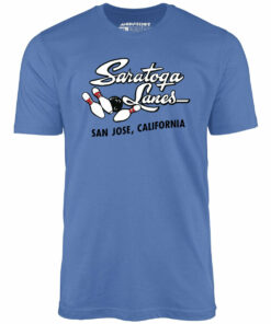 Saratoga Lanes – San Jose, CA – Vintage Bowling Alley – Unisex T-Shirt