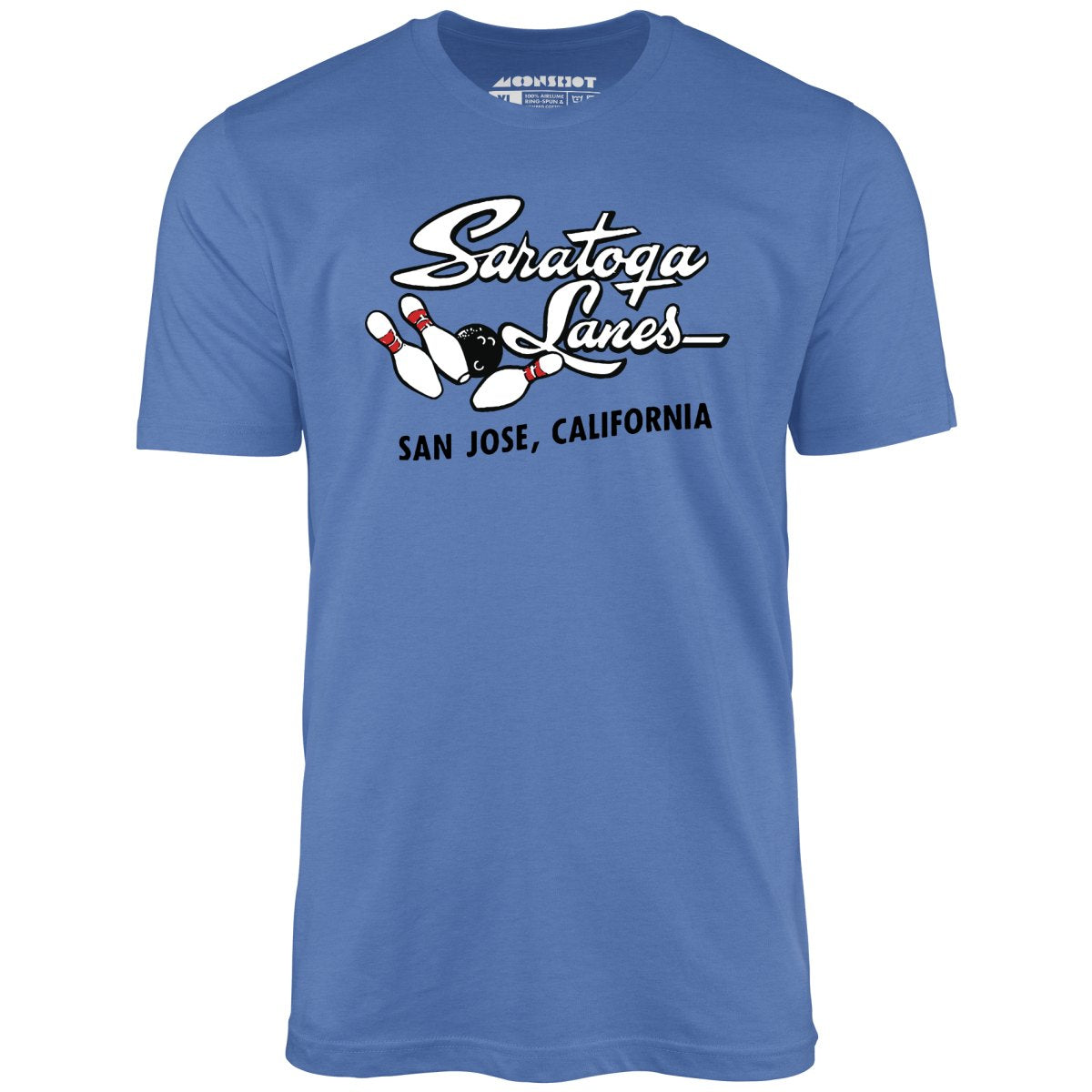 Saratoga Lanes - San Jose, CA - Vintage Bowling Alley - Unisex T-Shirt Saratoga Lanes - San Jose, CA - Vintage Bowling Alley - Unisex T-Shirt