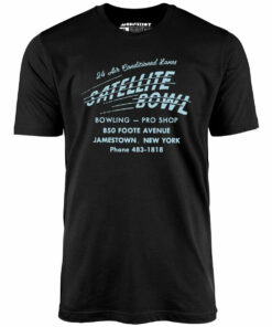 Satellite Bowl – Jamestown, NY – Vintage Bowling Alley – Unisex T-Shirt Satellite Bowl – Jamestown, NY – Vintage Bowling Alley – Unisex T-Shirt
