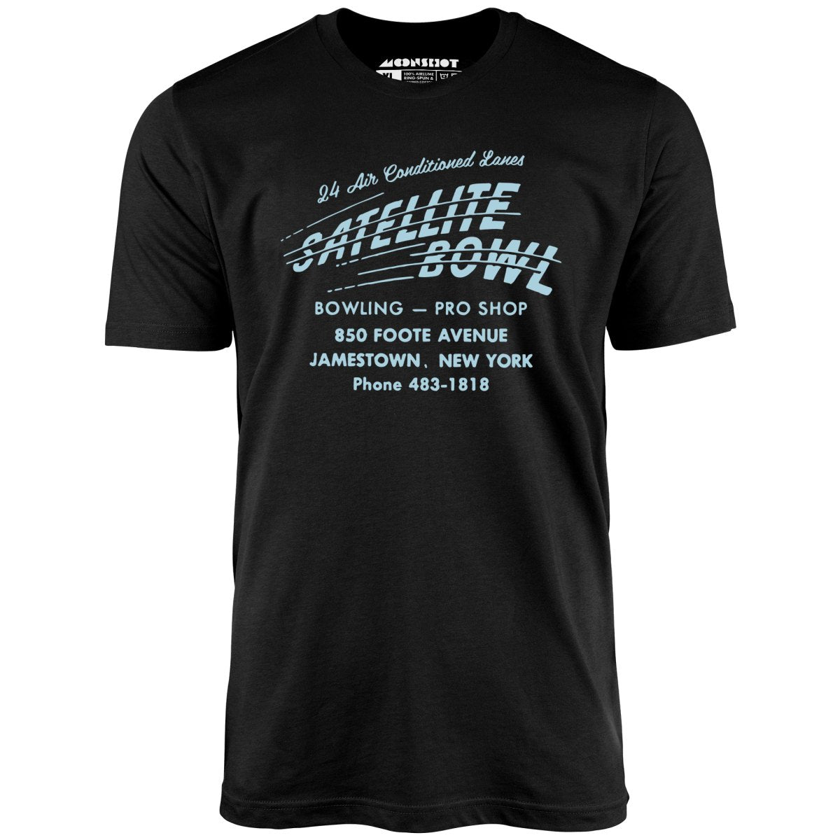 Satellite Bowl - Jamestown, NY - Vintage Bowling Alley - Unisex T-Shirt Satellite Bowl - Jamestown, NY - Vintage Bowling Alley - Unisex T-Shirt