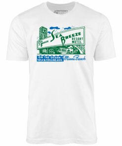 Sea Breeze – Miami, FL – Vintage Motel – Unisex T-Shirt