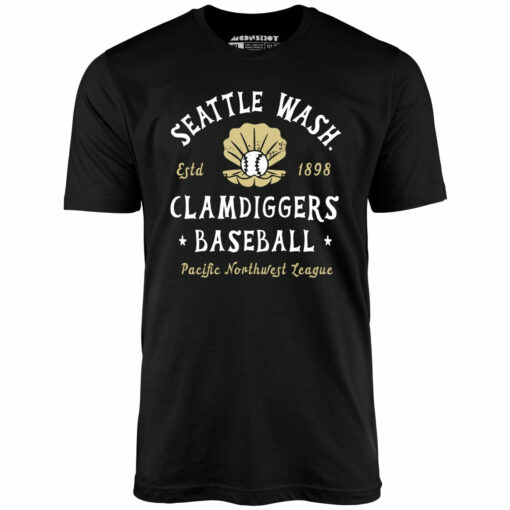 Seattle Clamdiggers – Washington – Vintage Defunct Baseball Teams – Unisex T-Shirt