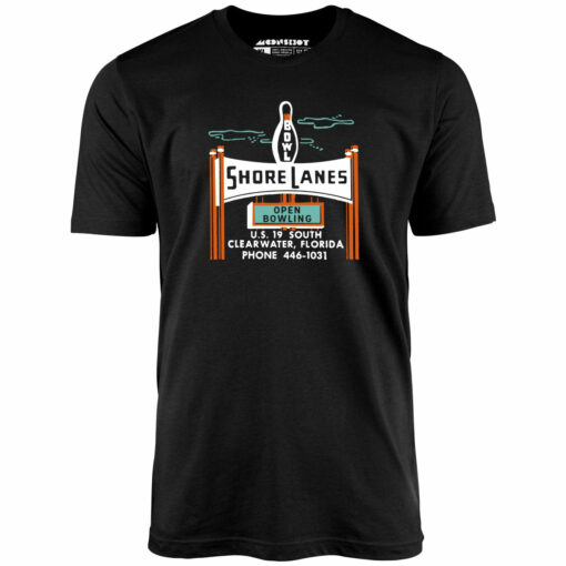 Shore Lanes – Clearwater, FL – Vintage Bowling Alley – Unisex T-Shirt