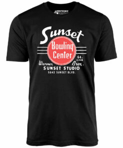 Sunset Bowling Center v2 – Hollywood, CA – Vintage Bowling Alley – Unisex T-Shirt
