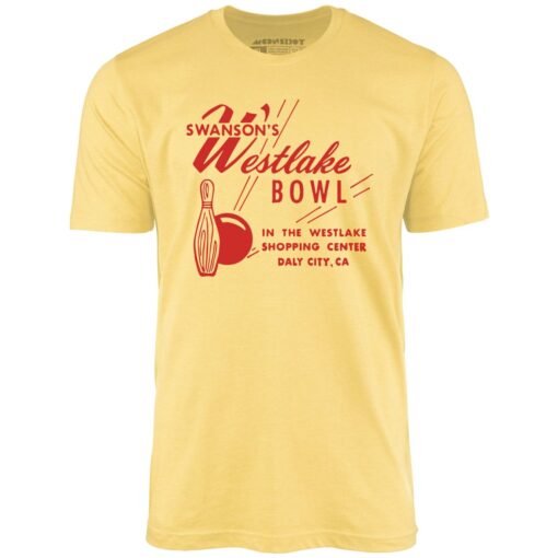 Swanson’s Westlake Bowl – Daly City, CA – Vintage Bowling Alley – Unisex T-Shirt