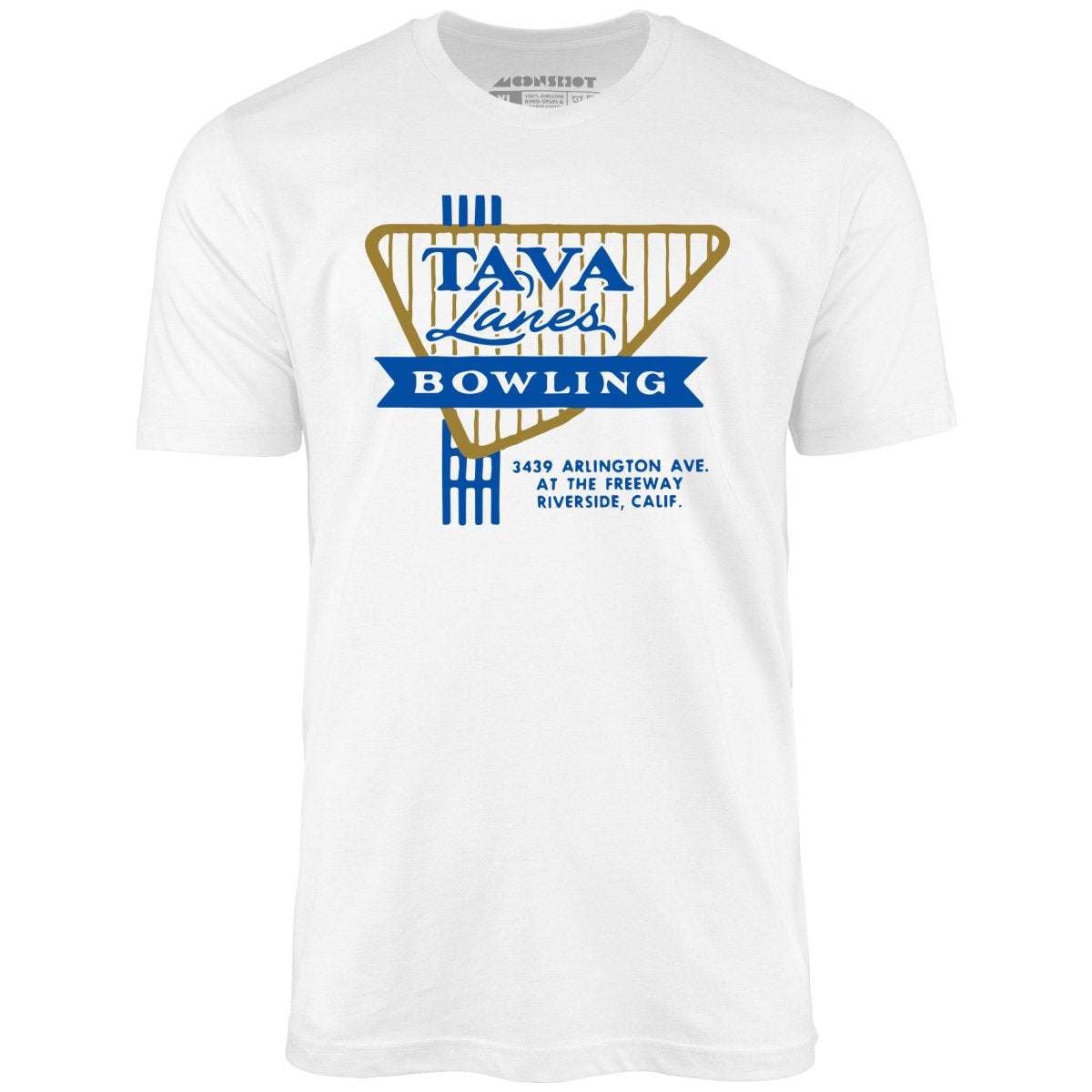 Tava Lanes - Riverside, CA - Vintage Bowling Alley - Unisex T-Shirt Tava Lanes - Riverside, CA - Vintage Bowling Alley - Unisex T-Shirt