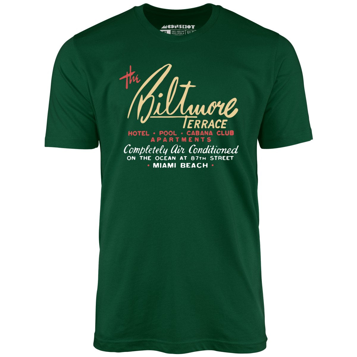 The Biltmore Terrace - Miami Beach, FL - Vintage Hotel - Unisex T-Shirt The Biltmore Terrace - Miami Beach, FL - Vintage Hotel - Unisex T-Shirt