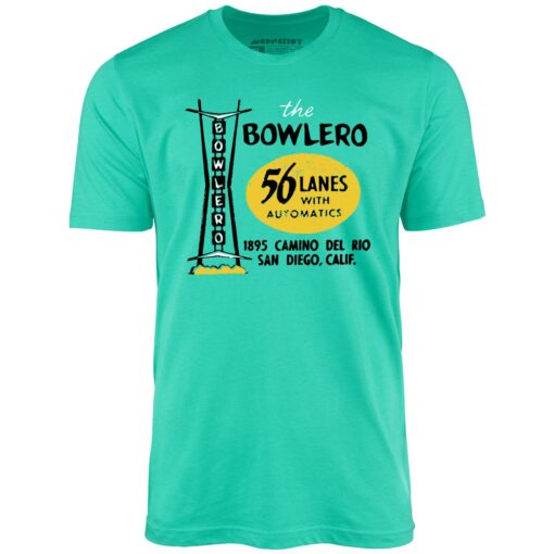 The Bowlero – San Diego, CA – Vintage Bowling Alley – Unisex T-Shirt