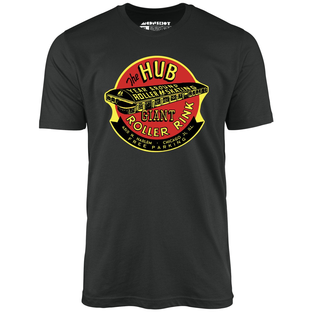 The Hub Roller Rink - Chicago, Illinois - Vintage Roller Rink - Unisex T-Shirt The Hub Roller Rink - Chicago, Illinois - Vintage Roller Rink - Unisex T-Shirt