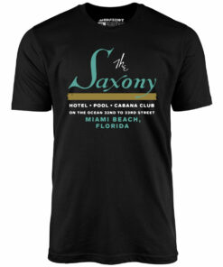 The Saxony – Miami Beach, FL – Vintage Hotel – Unisex T-Shirt