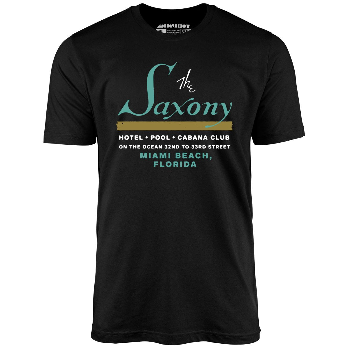 The Saxony - Miami Beach, FL - Vintage Hotel - Unisex T-Shirt The Saxony - Miami Beach, FL - Vintage Hotel - Unisex T-Shirt