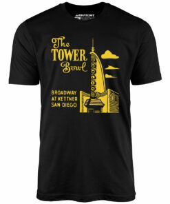 The Tower Bowl – San Diego, CA – Vintage Bowling Alley – Unisex T-Shirt