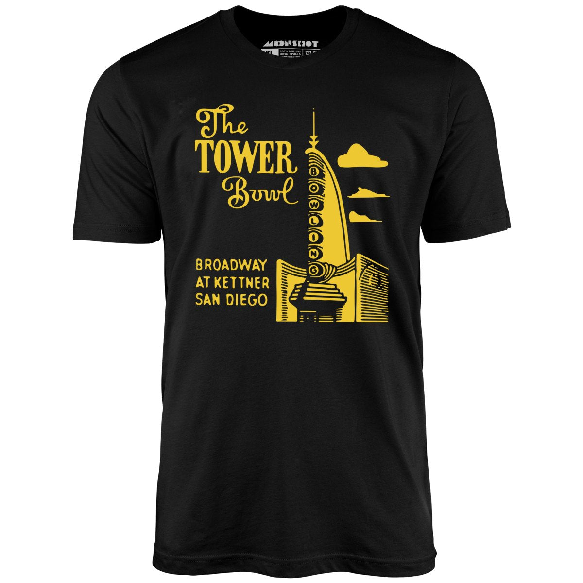 The Tower Bowl - San Diego, CA - Vintage Bowling Alley - Unisex T-Shirt The Tower Bowl - San Diego, CA - Vintage Bowling Alley - Unisex T-Shirt