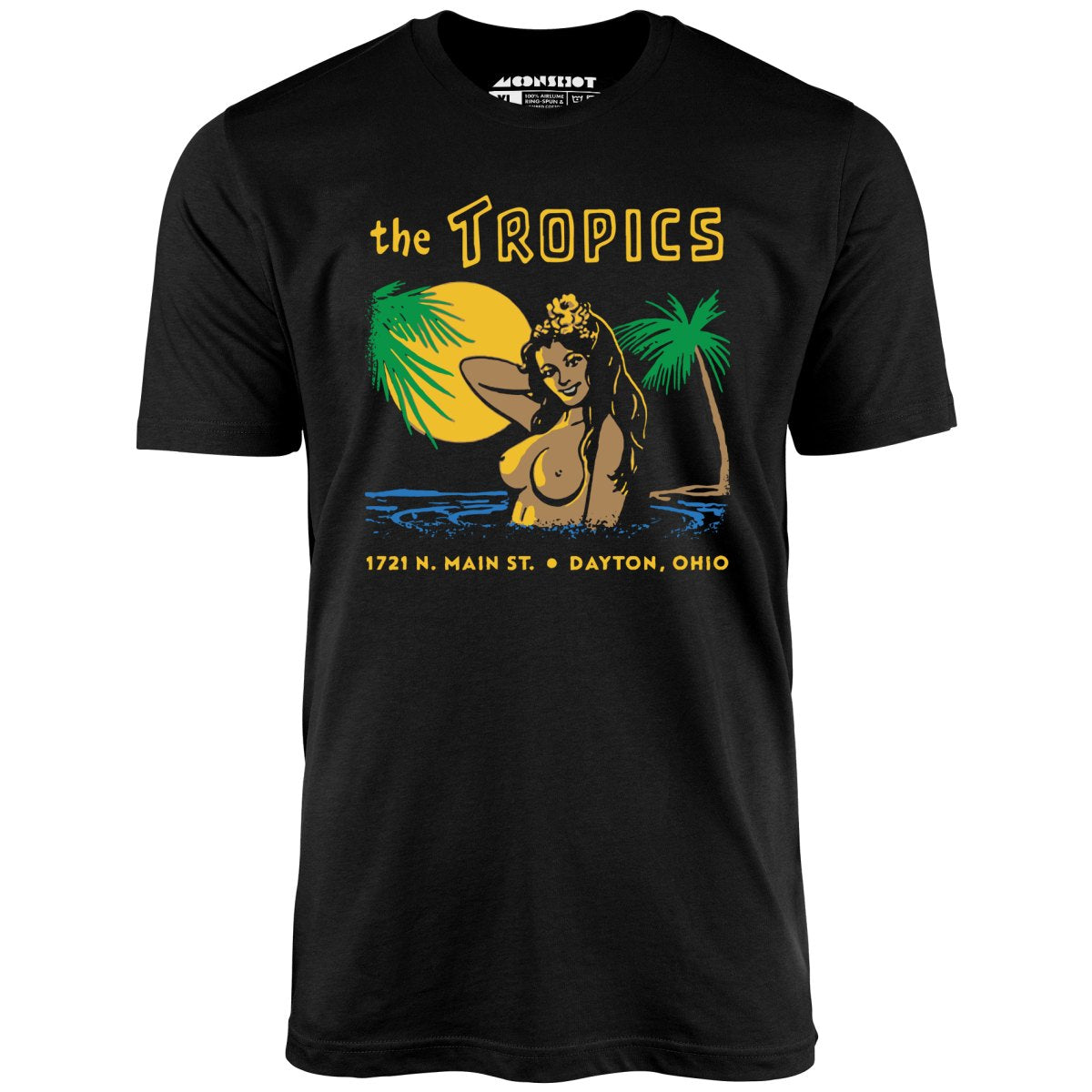 The Tropics - Dayton, OH - Vintage Tiki Bar - Unisex T-Shirt The Tropics - Dayton, OH - Vintage Tiki Bar - Unisex T-Shirt