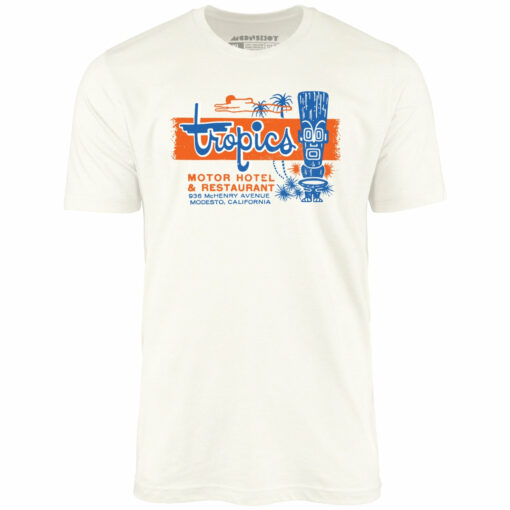 The Tropics – Modesto, CA – Vintage Tiki Bar – Unisex T-Shirt