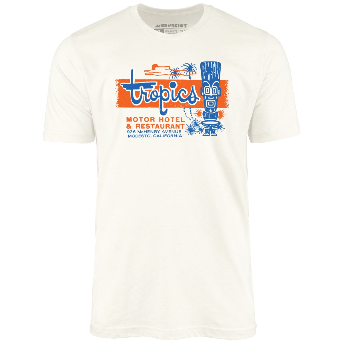 The Tropics - Modesto, CA - Vintage Tiki Bar - Unisex T-Shirt The Tropics - Modesto, CA - Vintage Tiki Bar - Unisex T-Shirt