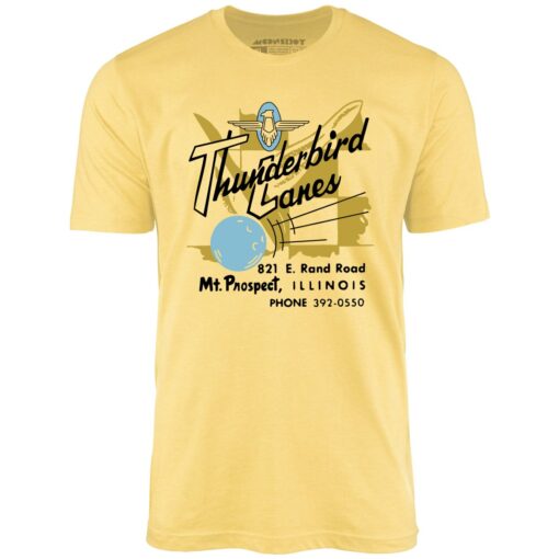 Thunderbird Lanes – Mt. Prospect, IL – Vintage Bowling Alley – Unisex T-Shirt