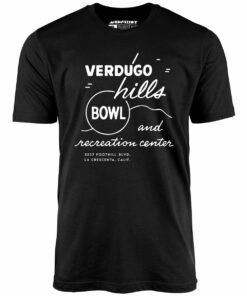 Verdugo Hills v2 – La Crescenta, CA – Vintage Bowling Alley – Unisex T-Shirt