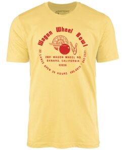 Wagon Wheel Bowl – Oxnard, CA – Vintage Bowling Alley – Unisex T-Shirt