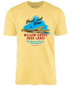 Willow Grove Park Lanes – Willow Grove, PA – Vintage Bowling Alley – Unisex T-Shirt