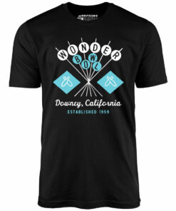 Wonder Bowl – Downey, CA – Vintage Bowling Alley – Unisex T-Shirt