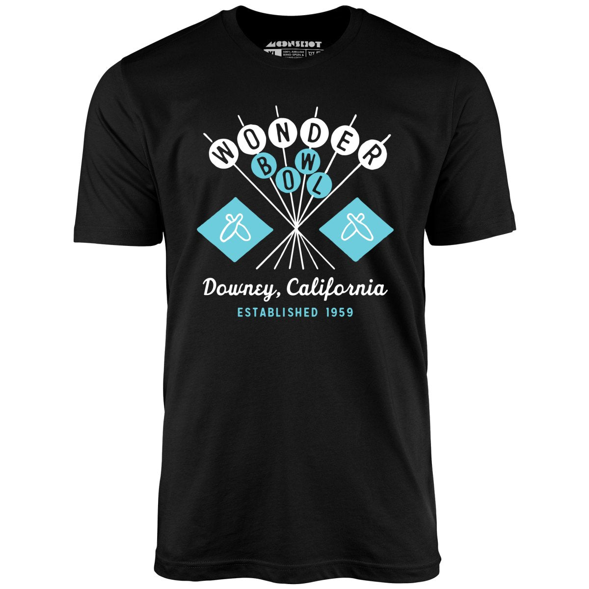 Wonder Bowl - Downey, CA - Vintage Bowling Alley - Unisex T-Shirt Wonder Bowl - Downey, CA - Vintage Bowling Alley - Unisex T-Shirt